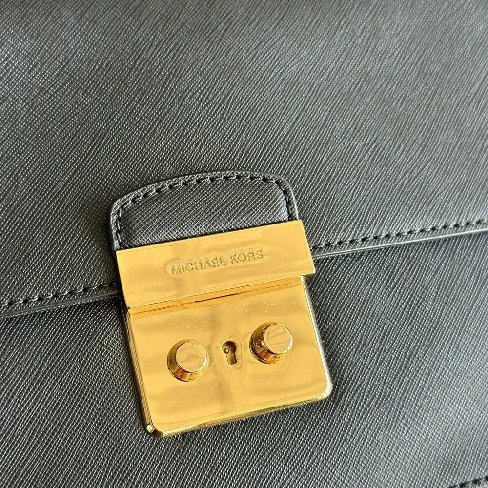 Michael Kors Black Crossbody Bag with Gold Chain